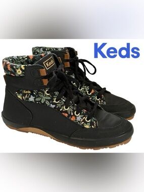 KEDS X RIFLE PAPER CO. SNEAKERS SCOUT IV LOTTIE HIGH TOP WATER REPELLENT